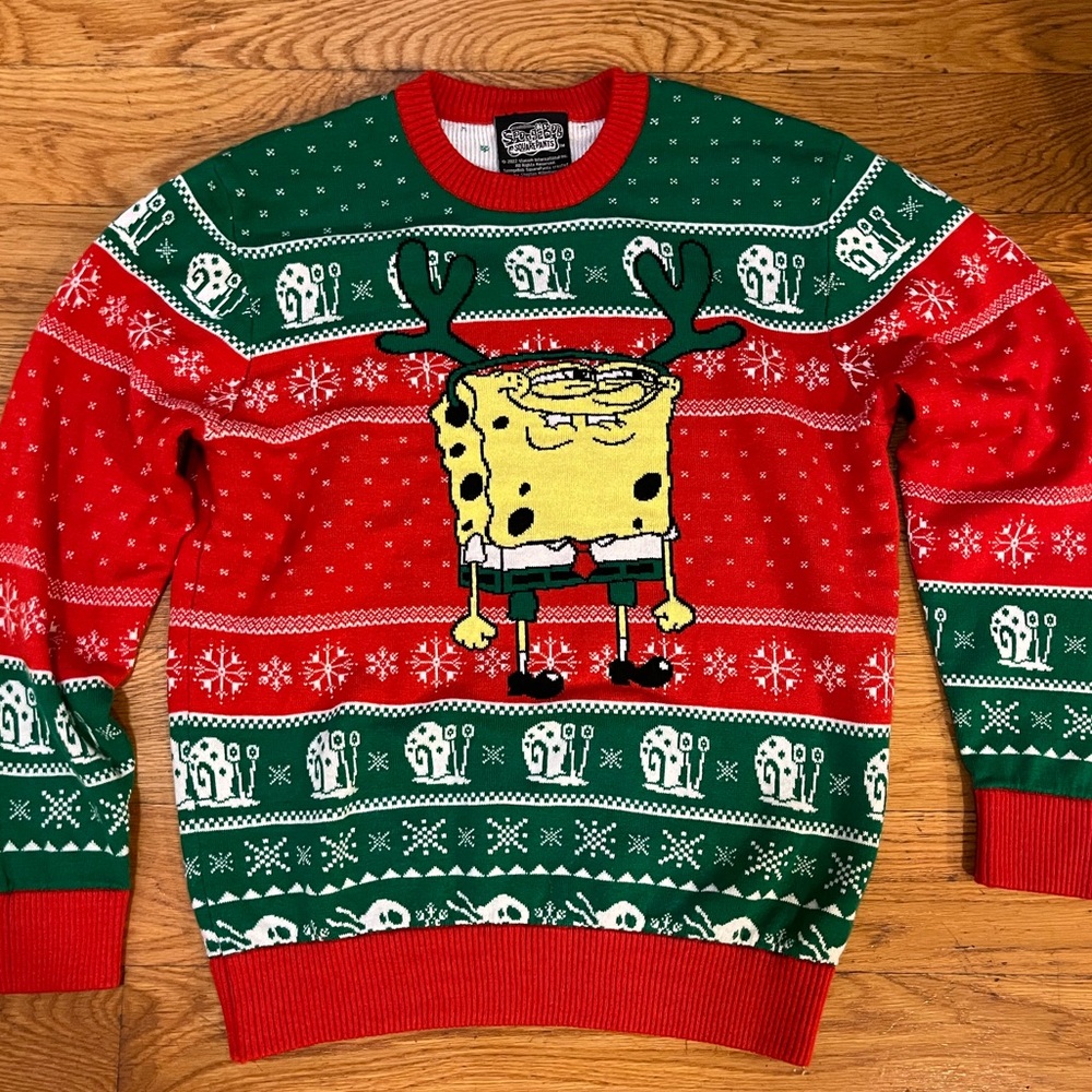 Spongebob Squarepants ugly Christmas sweater. Worn once!